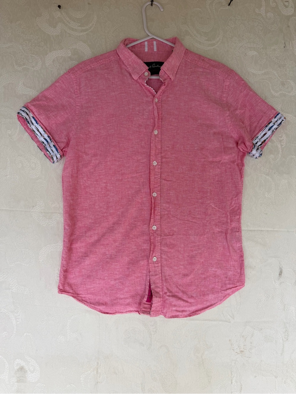 Robert Graham Pink Short-Sleeve Button-Down Shirt